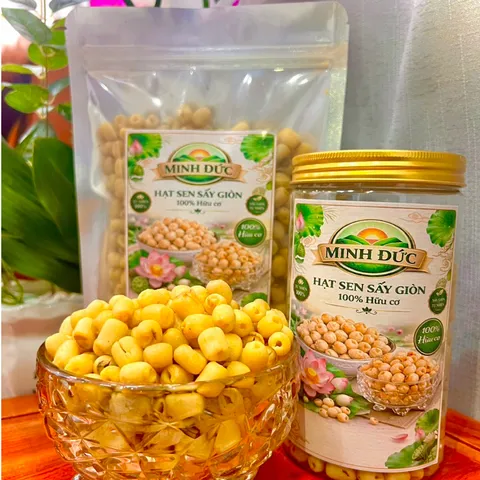 Hạt sen sấy giòn, hạt sen ăn liền - Hạt sen Hưng Yên - Loại 1, 1kg, 500g, 250g