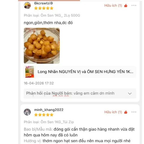 Long nhãn Hưng Yên sấy khô, nhãn ôm sen - long nhãn Minh Đức - 1Kg, 500g,