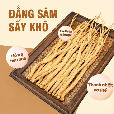 🌿 ĐẢNG SÂM KHÔ LOẠI 1 – NGUYÊN LIỆU THIÊN NHIÊN DỄ DÙNG MỖI NGÀY