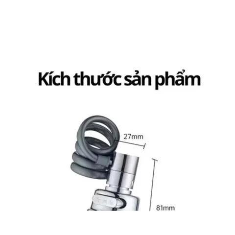 Đầu vòi nối dài, đầu vòi tăng áp 3 chế độ mạ Crom có dây lò xo kéo dài 40cm tiện lợi cho bồn rửa bát và vòi labavo 875993