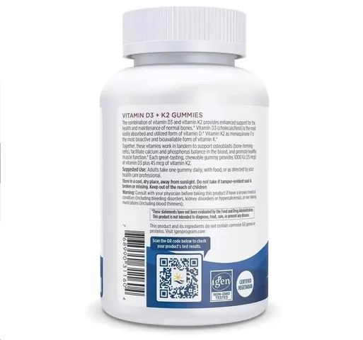 Kẹo dẻo Bổ Sung Vitamin D3 K2 Nordic Naturals Pomegranate 60 Viên