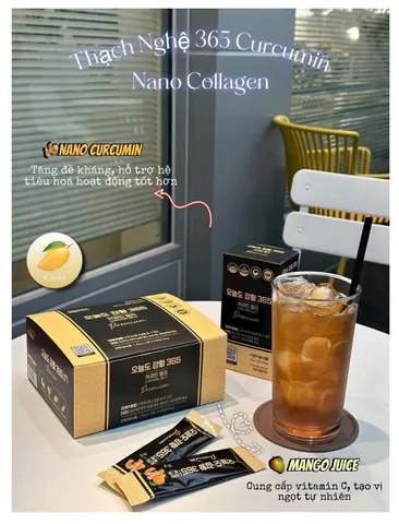 [Mẫu Mới] Thạch Nghệ Nano Curcumin Jelly 365 Tăng Cường Sức Khỏe Hộp 30 Gói
