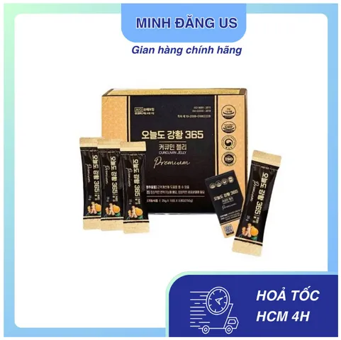 [Mẫu Mới] Thạch Nghệ Nano Curcumin Jelly 365 Tăng Cường Sức Khỏe Hộp 30 Gói