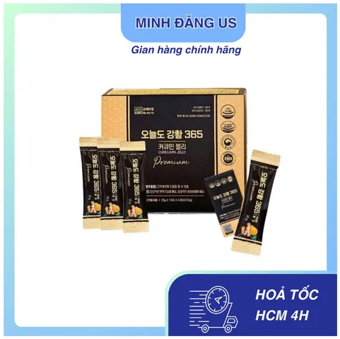 [Mẫu Mới] Thạch Nghệ Nano Curcumin Jelly 365 Tăng Cường Sức Khỏe Hộp 30 Gói