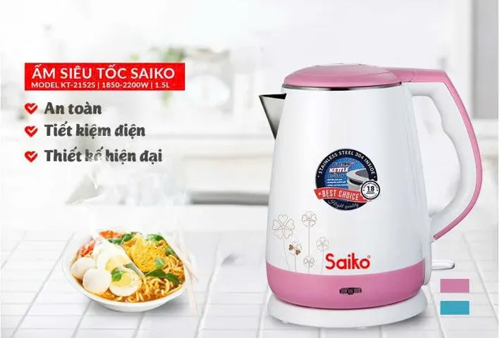 ẤM SIÊU TỐC SAIКO KT-2152S