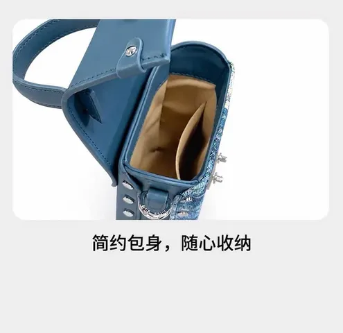 (NEW LIMITED ORDER VIP) - Túi xách nữ da cao cấp họa tiết ĐỎ và XANH đeo vai dây xích nhỏ thương hiệu MISS GAIL