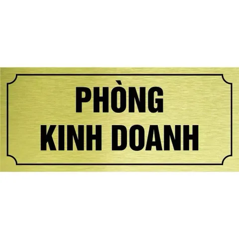 Bảng tên phòng chức danh dán cửa chất liệu nhôm alu vàng cao cấp, tặng kèm keo dán, có hỗ trợ thiết kế theo yêu cầu
