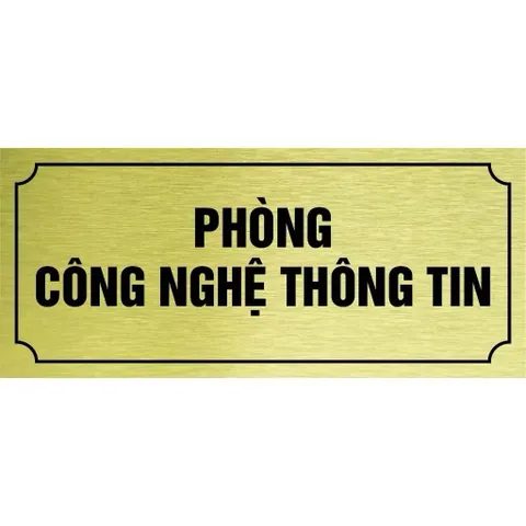 Bảng tên phòng chức danh dán cửa chất liệu nhôm alu vàng cao cấp, tặng kèm keo dán, có hỗ trợ thiết kế theo yêu cầu