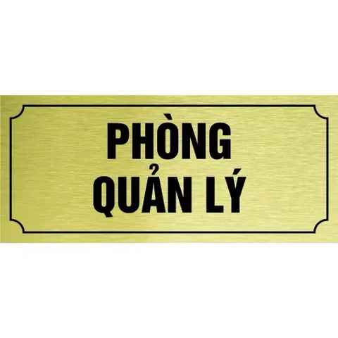 Bảng tên phòng chức danh dán cửa chất liệu nhôm alu vàng cao cấp, tặng kèm keo dán, có hỗ trợ thiết kế theo yêu cầu