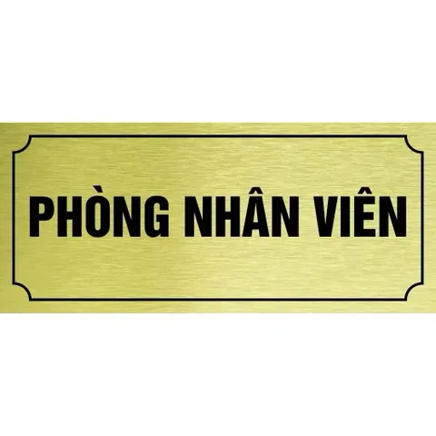 Bảng tên phòng chức danh dán cửa chất liệu nhôm alu vàng cao cấp, tặng kèm keo dán, có hỗ trợ thiết kế theo yêu cầu