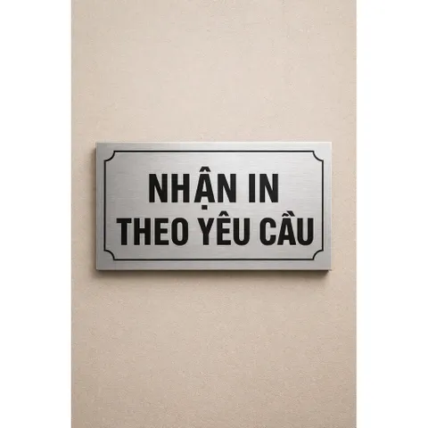 [Bảng Alu] Bảng chỉ dẫn, cảnh báo chất liệu alu bạc xước in uv có sẵn keo dính mặt sau, thiết kế và in mẫu theo yêu cầu