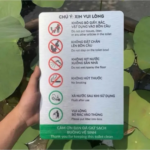 Bảng nhôm alu decor, bảng chỉ dẫn, bảng cảnh báo, in uv theo yêu cầu, tặng kèm keo dán 2 mặt