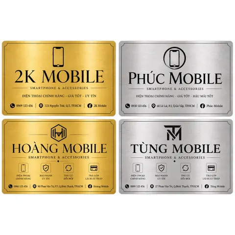 Bảng Tên Shop Hộ Kinh Doanh ALU Bạc Xước Vàng Xước In UV Theo Yêu Cầu, Bảng Tên Cửa Hàng, Công Ty, Logo Cá Nhân Hóa
