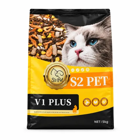 HẠT S2PET V1 PLUS SIÊU TOPPING CHO MÈO-5KG/TÚI-SIÊU DINH DƯỠNG-DỄ ĂN