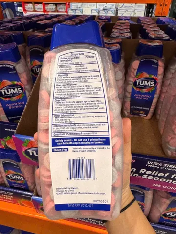  VIÊN KẸO NHAI GIẢM ĐẦY BỤNG Ợ CHUA TUMS ULTRA 1000 CHAI 265 VIÊN NỘI ĐỊA MỸ