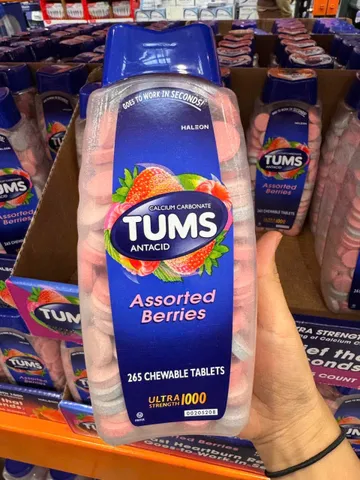 VIÊN KẸO NHAI GIẢM ĐẦY BỤNG Ợ CHUA TUMS ULTRA 1000 CHAI 265 VIÊN NỘI ĐỊA MỸ