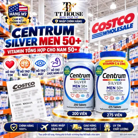 VIÊN CENTRUM SILVER MEN 50+ CHO NAM NỘI ĐỊA MỸ COSTCO 200 - 275 VIÊN