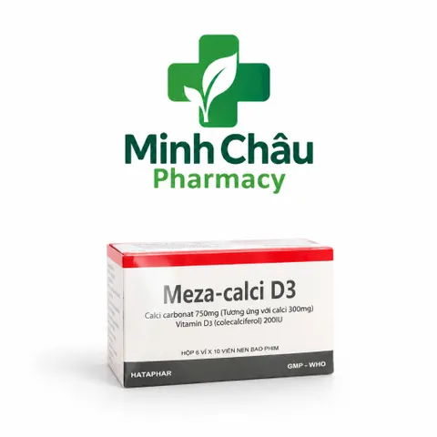 Viên Uống Meza-calci D3 bổ sung canxi, vitamin D3  Hộp 60 viên