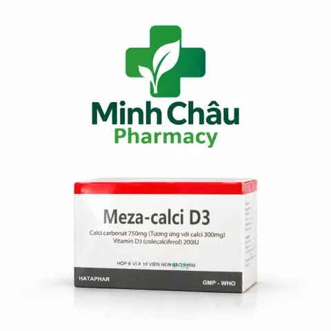 Viên Uống Meza-calci D3 bổ sung canxi, vitamin D3  Hộp 60 viên