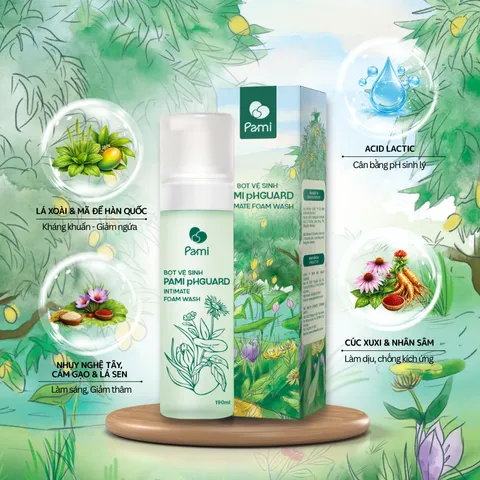 [CHÍNH HÃNG] Bọt Vệ Sinh Phụ Nữ Pami pH Guard (Chai 50ml)