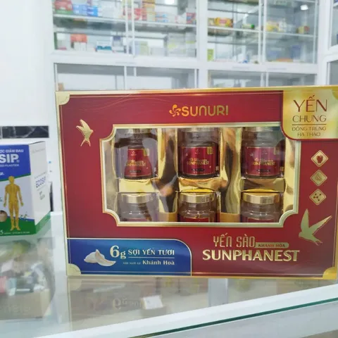 [1 HỘP 6 LỌ] YẾN SÀO KHÁNH HÒA SUNPHANEST – ĐÔNG TRÙNG HẠ THẢO