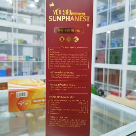 [1 HỘP 6 LỌ] YẾN SÀO KHÁNH HÒA SUNPHANEST – ĐÔNG TRÙNG HẠ THẢO