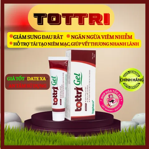 [CHE TÊN] TOTTRI Gel bôi 30g Hỗ Trợ Giảm Sưng Đau Búi Trĩ,Rát Hậu Môn,Táo Bón,Giảm Trĩ Nội,Trĩ Ngoại
