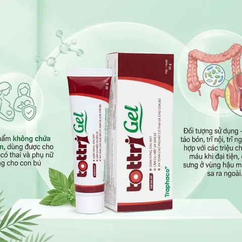[CHE TÊN] TOTTRI Gel bôi 30g Hỗ Trợ Giảm Sưng Đau Búi Trĩ,Rát Hậu Môn,Táo Bón,Giảm Trĩ Nội,Trĩ Ngoại