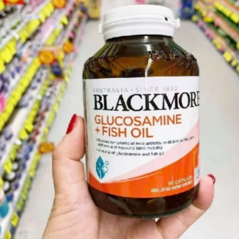 Viên uống Blackmores Glucosamine + Fish Oil |90 viên| Tác động cộng hưởng hướng đến hệ xương khớp/Hệ tim mạch/thần kinh & Kháng viêm toàn thân [S/P Chuẩn Úc]