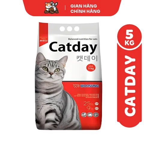 [5KG] Thức Ăn Hạt Cho Mèo CATDAY Dành Cho Mèo Mọi Lứa Tuổi Hàn Quốc