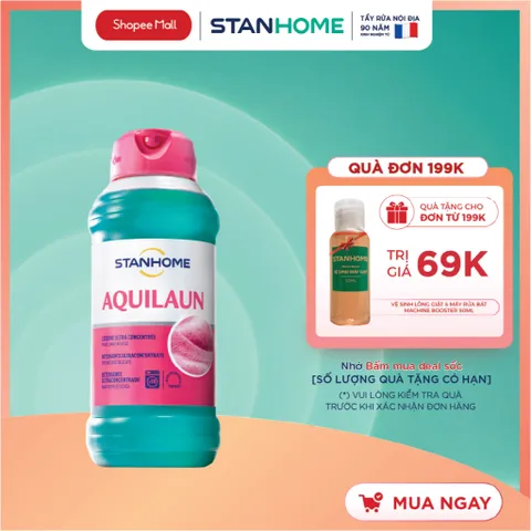 Nước giặt đậm đặc cho đồ len, lụa trắng và sáng màu Stanhome aquilaun super concentre 750ml