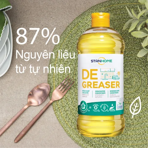 Nước rửa chén, tẩy rửa dầu mỡ từ tự nhiên cho da nhạy cảm Stanhome degreaser Ecolabel 750ml