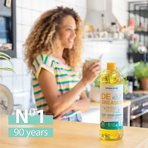 Nước rửa chén, tẩy rửa dầu mỡ từ tự nhiên cho da nhạy cảm Stanhome degreaser Ecolabel 750ml