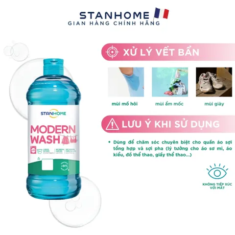 Nước giặt đậm đặc khử mùi chuyên dụng cho đồ thể thao  Stanhome Modern Wash 750ml