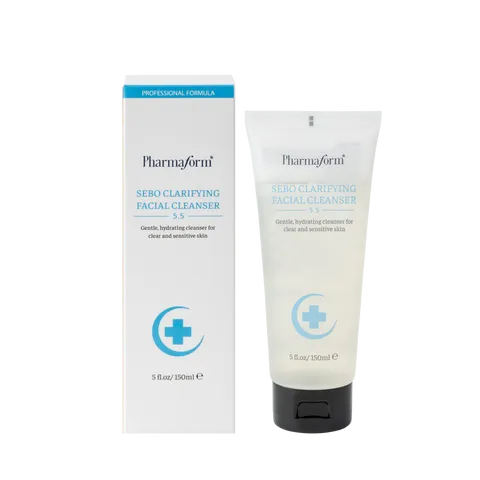 Gel rửa mặt Pharmaform Sebo Clarifying Facial Cleanser dịu nhẹ,loại bỏ cặn bẩn, bã nhờn tích tụ trên bề mặt da