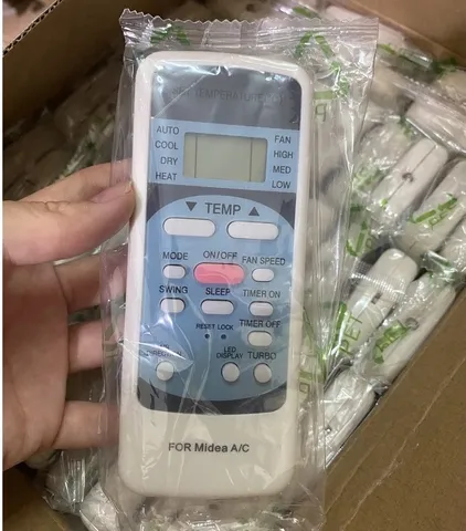 ĐIỀU KHIỂN ĐIỀU HÒA MIDEA MẶT XANH, DÙNG CHO MÁY LẠNH 2 CHIỀU, TẶNG KÈM PIN AAA