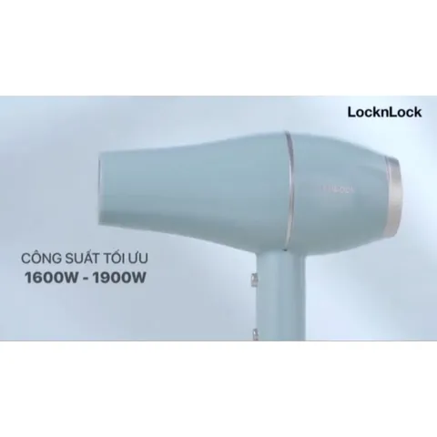Máy sấy tóc nhãn hiệu LocknLock ENA144BLU  Hair dryer 220-240V, 50Hz,1600-1900W _ Màu băng xanh
