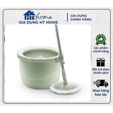 Bộ cây lau nhà xoay tay LocknLock  ETM498MIT  Corner 2 bông lau