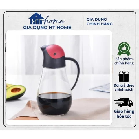 Bình Thủy Tinh Rót Dầu LocknLock CKO201 nắp đỏ 878362