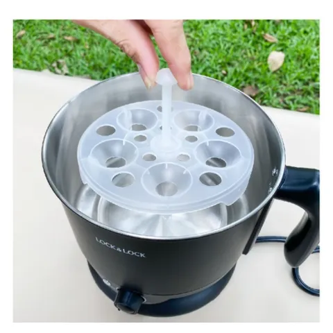 NỒI LẨU ĐIỆN ĐA NĂNG, CA NẤU MÌ MINI LOCK&LOCK Multi Pot 1.2L EJP316BLK