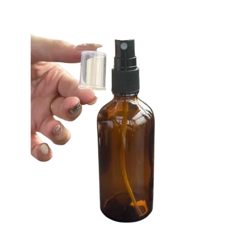 Lọ thủy tinh 100ml nâu, nắp xịt