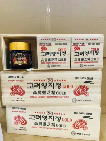 Cao Linh Chi gỗ trắng Cô Đặc Gold Hàn Quốc 120g x 3 Lọ - Tăng Cường Sức Khỏe, Giúp Ngăn Ngừa Lão Hóa và Làm Đẹp Da