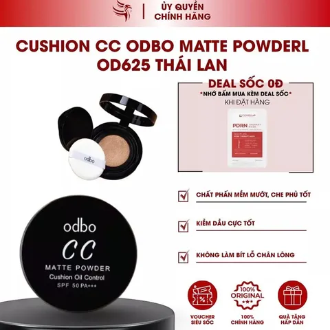 Phấn nước Odbo CC Matte Powder Cushion SPF50 PA+++ (kèm lõi refill)