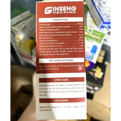 GINSENG MEDIPHAR đông trùng hạ thảo hỗ trợ ăn ngon miệng ,bồi bổ cơ thể, nâng cao thể trạng tăng đề kháng viên