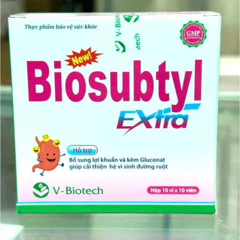 BIOSUBTYL EXTRA giúp cân bằng vi khuẩn đường ruột, giúp hấp thụ và tiêu hóa tốt hơn, bổ sung vi khuẩn có lợi 