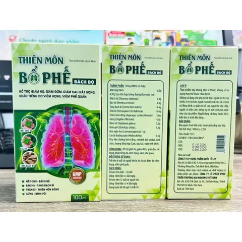 Thiên môn bổ phế Bách Bộ siro Bổ Phế Mekobee cao lá thường xuân giảm ho giảm viêm họng, giảm đờm, hết khò khòe