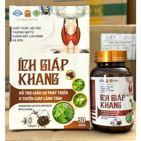 Ích giáp khang tỏi đen hỗ trợ giảm u tuyến giáp lành tính viên 