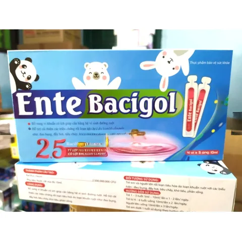 Siro Men tiêu hoá Ente Bacigol bổ sung lợi khuẩn cân bằng vi khuẩn đường ruột tiêu hóa tốt hơn
