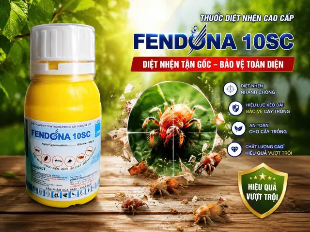 FENDONA 10SC - 50ml - Thuốc diệt Nhện trong nhà, văn phòng, không mùi, an toàn
