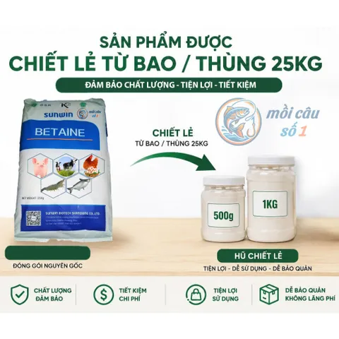 Betaine HCl 98% - Kích ăn mạnh, cải thiện khả năng hấp thụ dinh dưỡng, Tăng sức đề kháng trong chăn nuôi, thủy sản